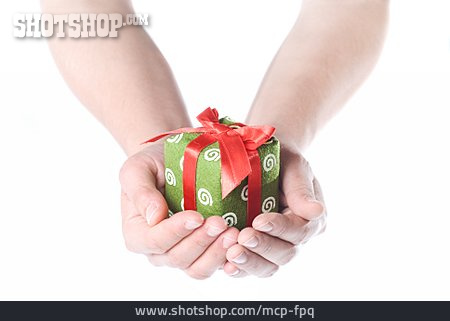 
                Hand, Geschenk, überreichen                   
