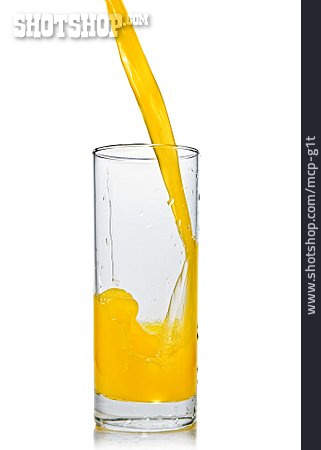 
                Pouring, Orange Juice, Juice Glas                   