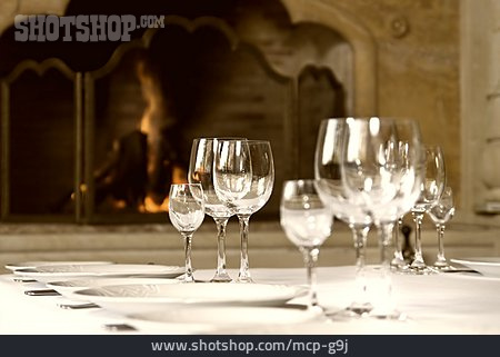 
                Tischdekoration, Weinglas                   