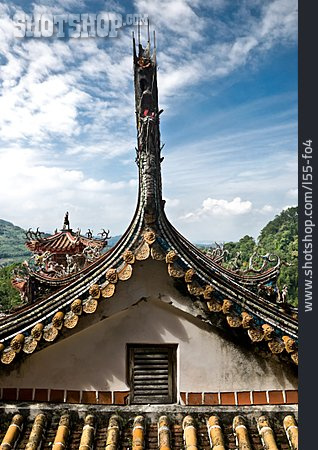 
                Dach, Asiatisch, Cyuanhua Tempel                   