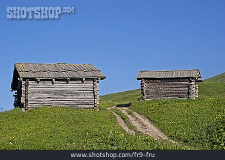 
                Schuppen, Holzhütte, Almhütte, Alm                   