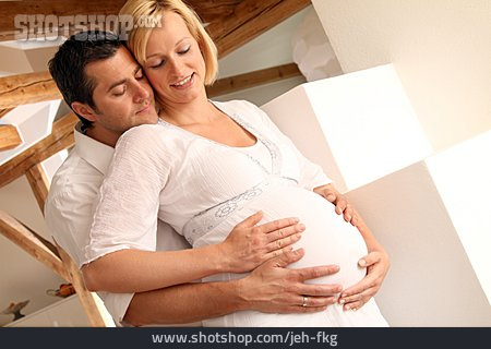 
                Eltern, Zusammenhalt, Schwangerschaft, Babybauch                   