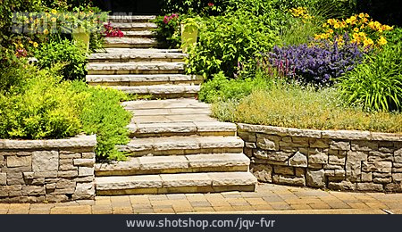 
                Treppe, Steingarten, Gartengestaltung                   