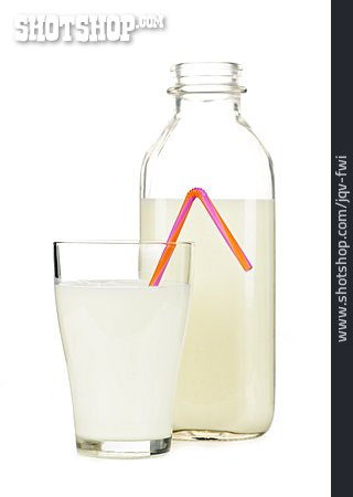 
                Milch, Milchflasche, Milchglas                   