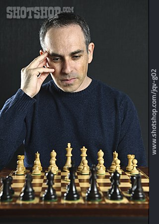 
                Schachspiel, Konzentriert, Schachspieler                   