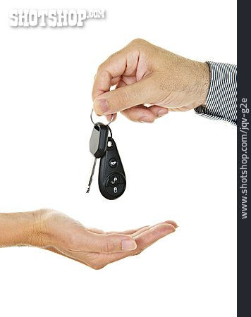 
                Hand, Schlüsselübergabe, Autoschlüssel                   