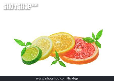
                Zitrusfrucht, Obstscheibe                   