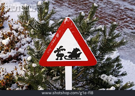 
                Weihnachten, Straßenschild, Weihnachtsmann                   