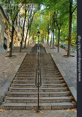 
                Treppe, Paris, Montmartre, Rue Foyatier                   