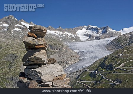
                Steinmännchen, Urner Alpen, Rhonegletscher                   