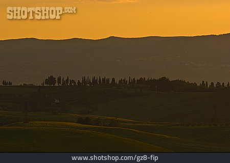 
                Sonnenuntergang, Toskana                   