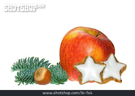 
                Apfel, Weihnachtsplätzchen, Zimtstern                   