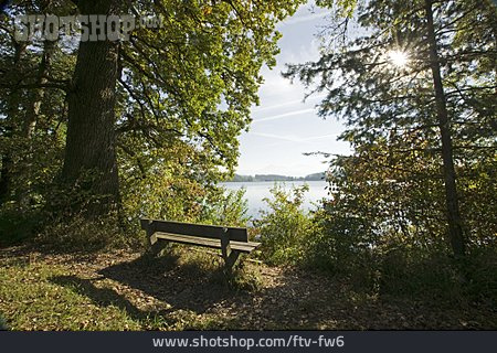 
                Herbstlich, Sitzbank, Abtsdorfer See                   