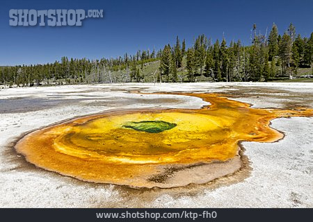 
                Heiße Quelle, Thermalquelle, Yellowstone-nationalpark                   