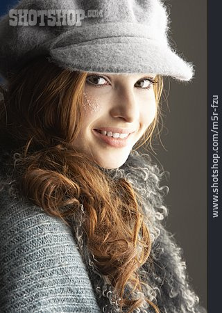 
                Young Woman, Winterly, Winter Clothing                   