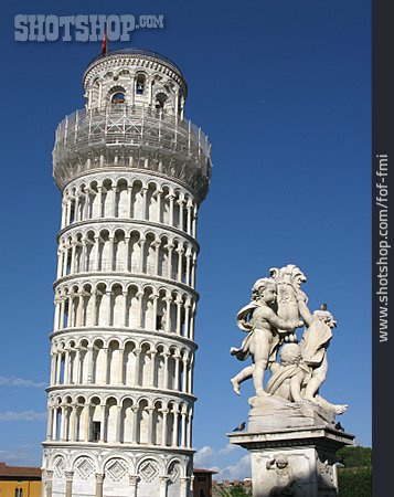 
                Engel, Statue, Schiefer Turm Von Pisa                   