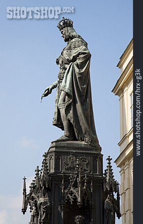 
                Kaiser, Bronzestatue, Karl Iv.                   