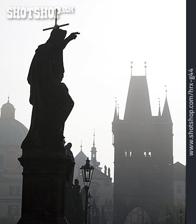 
                Silhouette, Heiligenstatue, Johannes Der Täufer                   