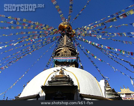 
                Buddhismus, Gebetsfahne, Swayambhunath                   