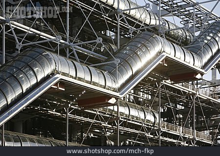 
                Stahlkonstruktion, Centre Pompidou                   