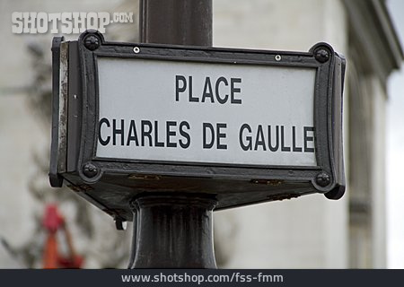 
                Straßenschild, Place Charles De Gaulle                   