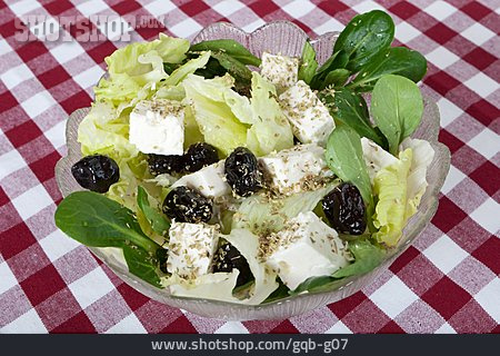 
                Salatschüssel, Griechischer Salat                   
