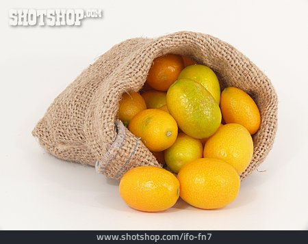 
                Jutesack, Citrusfrucht, Kumquat                   