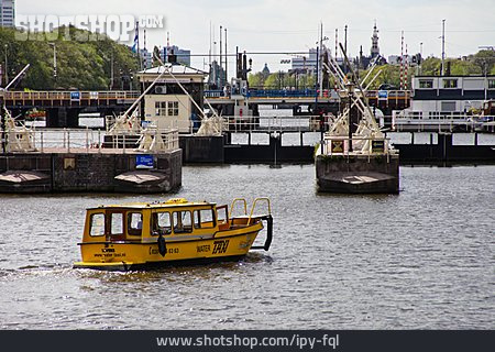 
                Kanal, Amsterdam, Wassertaxi                   