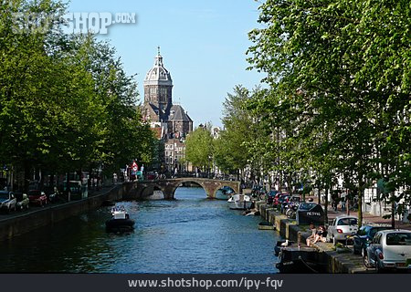 
                Städtisches Leben, Fluss, Amsterdam                   