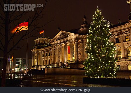 
                Weihnachten, Reichstag, Weihnachtsbaum                   