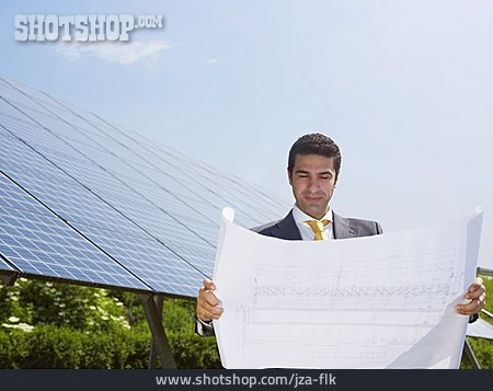 
                Solarenergie, Planung, Bauplan, Solaranlage                   