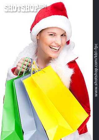 
                Weihnachten, Weihnachtsfrau, Weihnachtseinkäufe                   