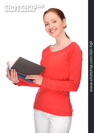 
                Junge Frau, Lesen, Leserin                   