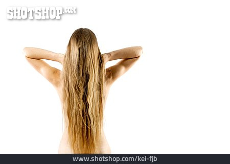 
                Junge Frau, Lange Haare, Frisur                   