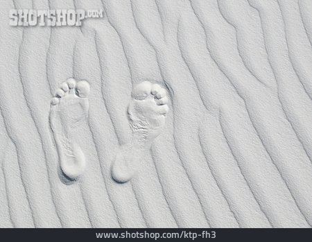 
                Fußabdruck, White Sands National Monument                   