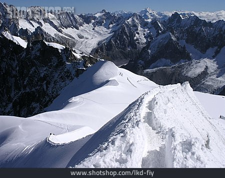 
                Gebirgskette, Aiguille Du Midi, Mont-blanc-gruppe                   