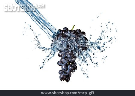 
                Obst, Wasserstrahl, Weintraube                   