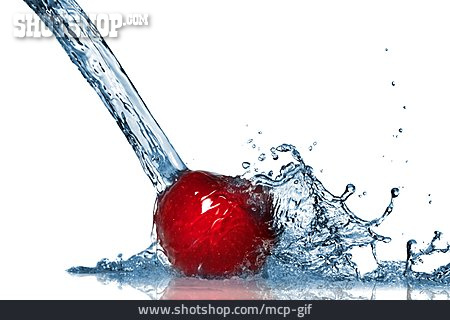 
                Obst, Apfel, Wasserspritzer                   
