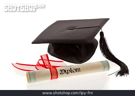 
                Diplom, Doktorhut, Hochschulabschluss                   