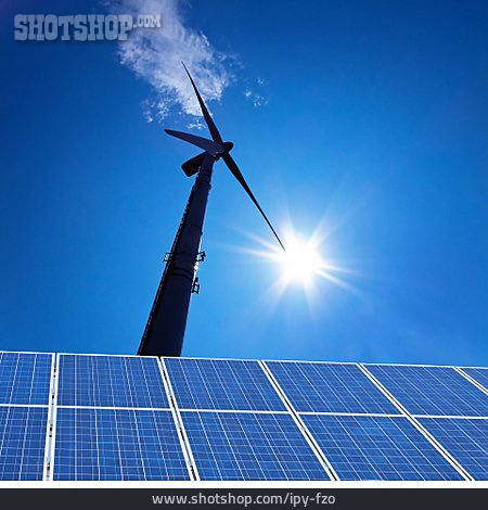 
                Windrad, Stromerzeugung, Regenerative Energie, Solaranlage                   