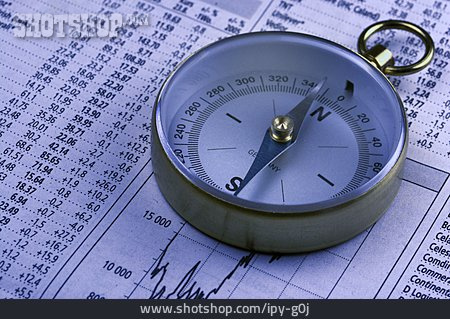
                Kompass, Aktienkurs, Wirtschaftszeitung                   