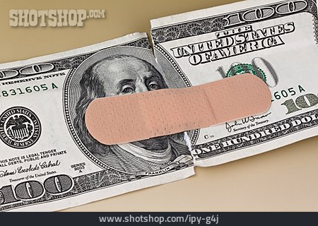 
                Us-dollar, Heftpflaster, Dollarschein                   