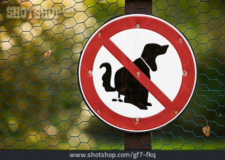 
                Verbotsschild, Hundekot, Hundehaltung                   