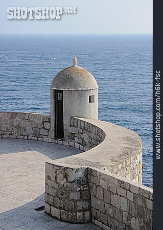 
                Meer, Stadtmauer, Terrasse, Dubrovnik                   