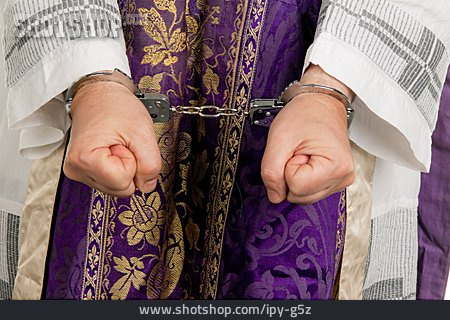 
                Handschelle, Verhaftet, Priester                   