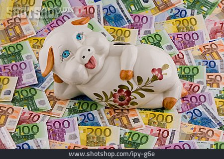 
                Geldschein, Sparschwein, Banknote                   