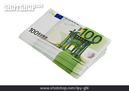 
                Geld, Geldstapel, 100 Euro                   