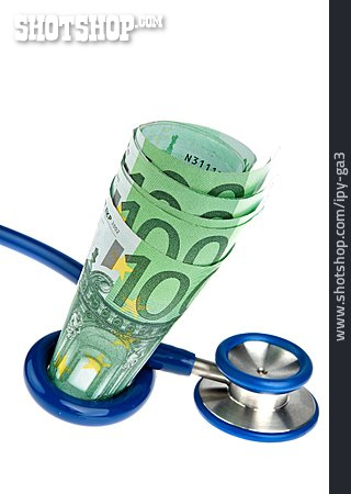 
                Geld, Gesundheitsreform, Stethoskop                   