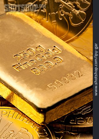 
                Gold, Goldbarren, Goldmünze                   