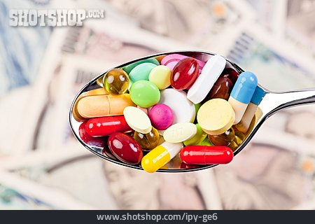 
                Löffel, Pille, Arzneimittelkosten                   